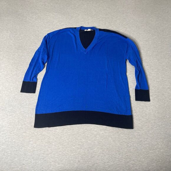 Michael Kors Women’s Amalfi Color Block V-neck Pullover Sweater - Picture 4 of 8